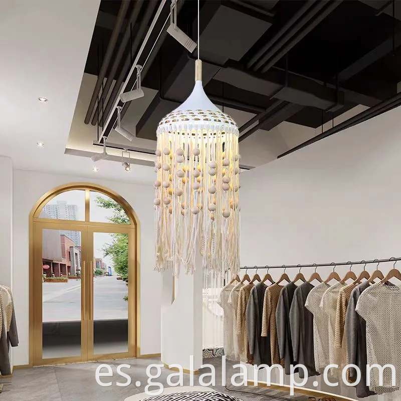 Luz colgante de Boho MacRame hecho a mano para una acogedora decoración de dormitorios y sala de estar